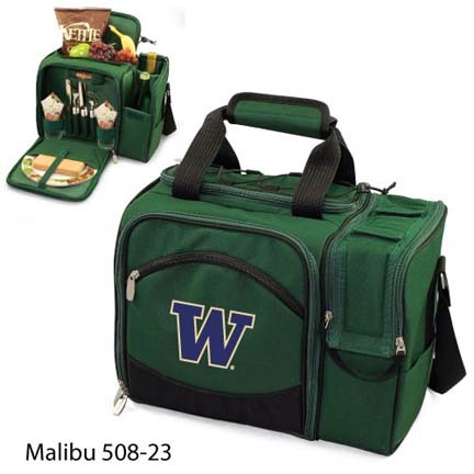 Washington Huskies "Malibu" Insulated Picnic Tote / Shoulder Pack with Screen Printed Logo