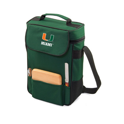 Miami Hurricanes "Duet" Wine and Cheese Tote with Screen Printed Logo