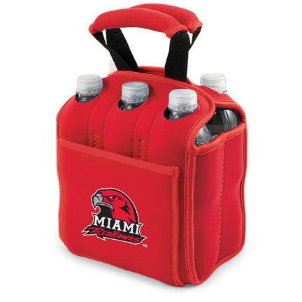 Miami (Ohio) RedHawks "Six Pack" Insulated Cooler Tote with Screen Printed Logo