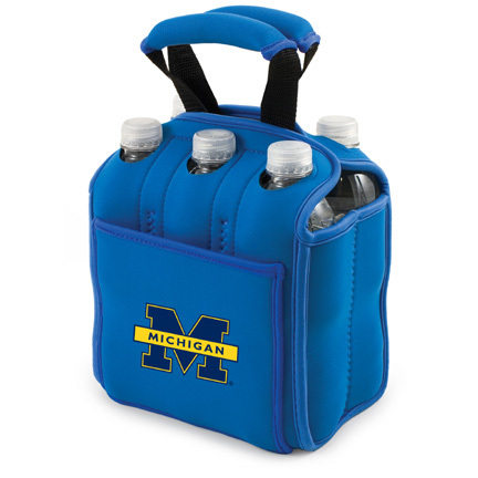 Michigan Wolverines "Six Pack" Insulated Cooler Tote with Screen Printed Logo