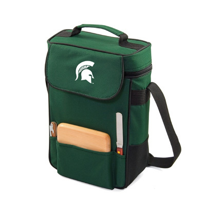Michigan State Spartans "Duet" Wine and Cheese Tote with Screen Printed Logo