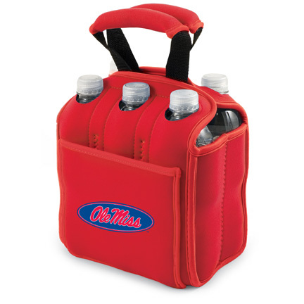 Mississippi (Ole Miss) Rebels "Six Pack" Insulated Cooler Tote with Screen Printed Logo