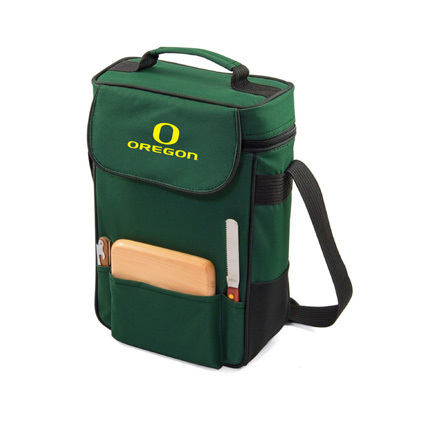 Oregon Ducks "Duet" Wine and Cheese Tote with Screen Printed Logo