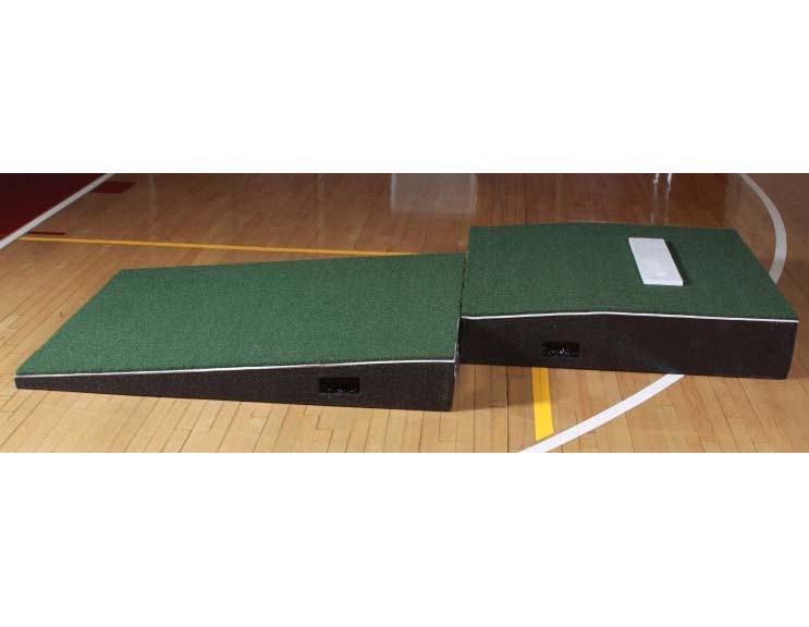 ProMounds Professional 2-piece Portable Collegiate Practice Pitching Mound - GREEN Turf
