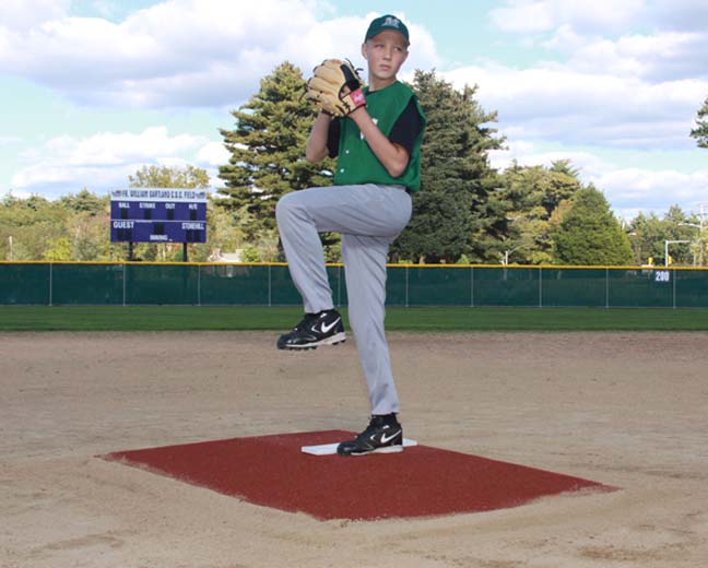 ProMounds Little League Pitching Game Mound - "Bronco Style" in Clay colored Turf