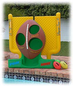 Aqua Toss II Football Target Game System by Pool Shot - Yellow/Green/Brown Design