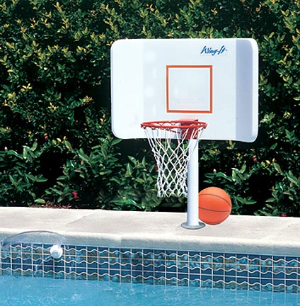 Wing-It Water Basketball Hoop Game with Deck Mount by Pool Shot