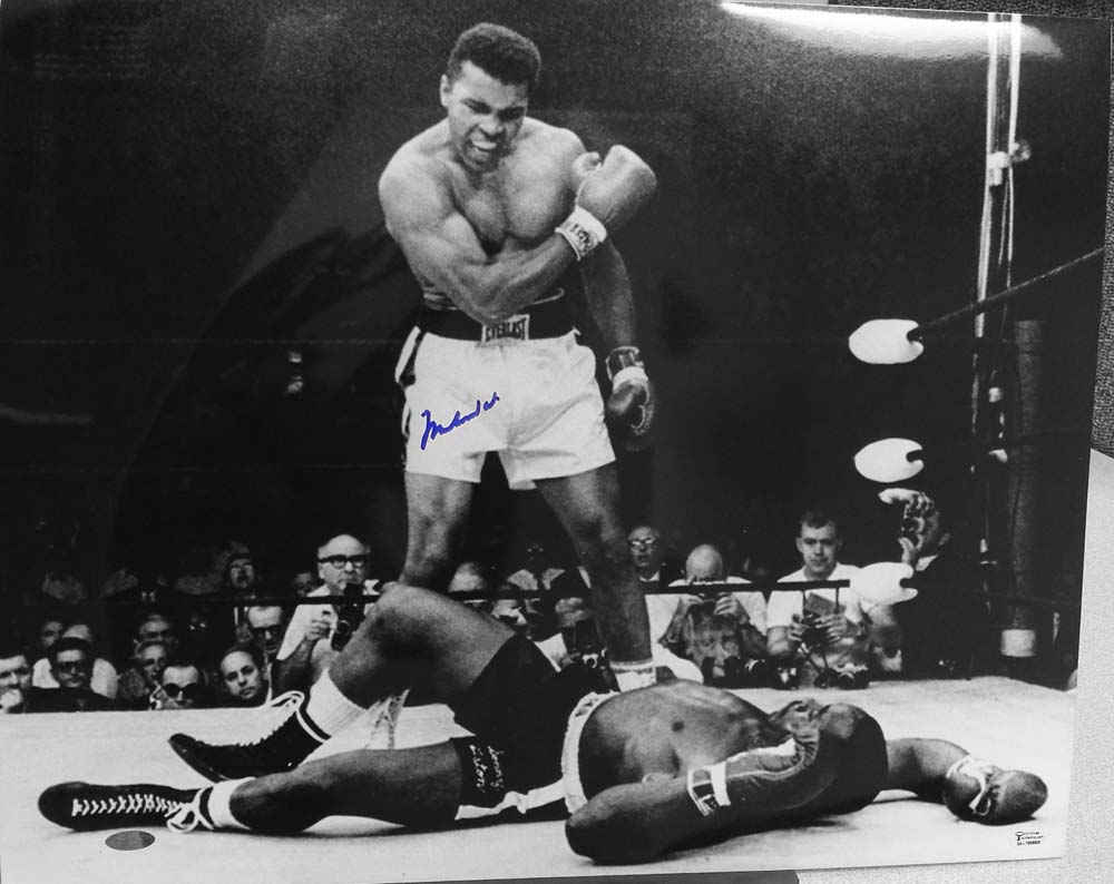 Muhammad Ali, "Muhammad Ali Over Sonny Liston", Autographed Unframed 16" X 20" Photograph