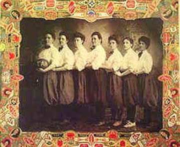 Unidentified 1900 Women's Basketball Team in Cigar Band Frame 11" x 14" Photograph from Past Time Sports