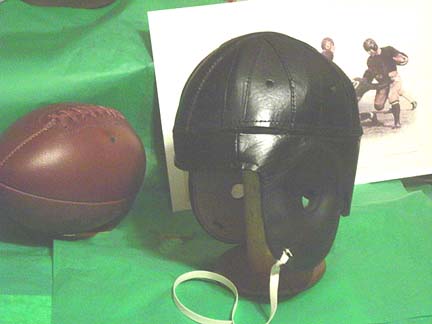 1940 Old Chicago Bears Black Leather Football Helmet