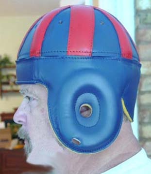 1940 Old New York Giants Blue and Red Leather Football Helmet
