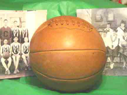 1890-1930's Antique Style Laced Leather Basketball from Past Time Sports