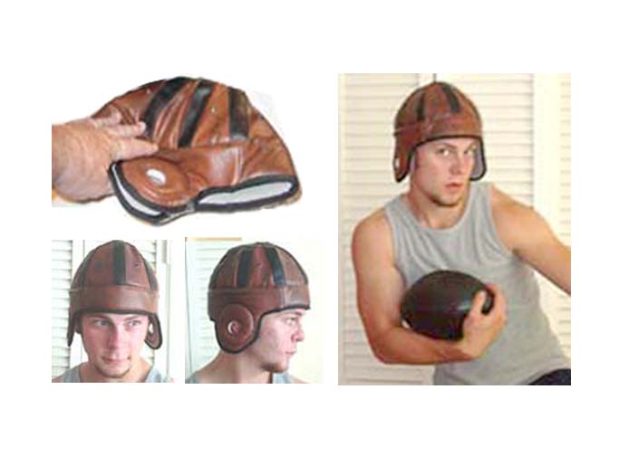 Old Timer Imitation Leather Football Helmet Cap