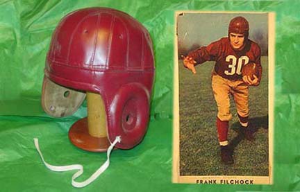 1940 Old Washington Redskins Burgundy Leather Football Helmet