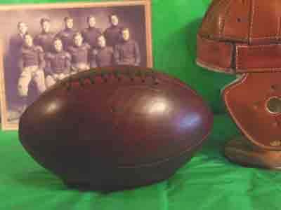 1912-1930 Dark Antique Watermelon Leather Football from Past Time Sports