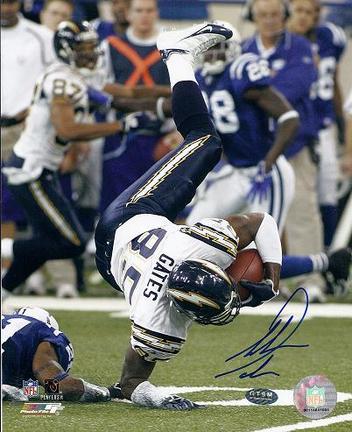 Antonio Gates "In Air" Autographed San Diego Chargers 8" x 10" Photograph (Unframed)