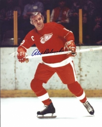 Alex Delvecchio Autographed Detroit Red Wings 8" x 10" Photograph Hall of Famer (Unframed)