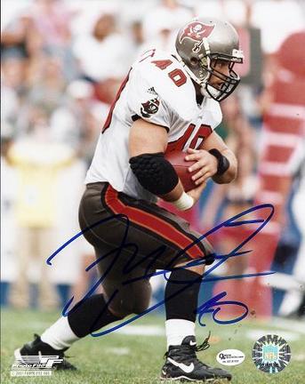 Mike Alstott "Holding Ball" Autographed Tampa Bay Bucs 8" x 10" Photograph (Unframed)