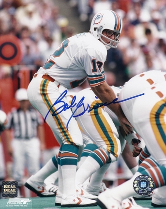 Bob Griese Autographed Miami Dolphins "Hiking Ball" 8" x 10" Photograph (Unframed)