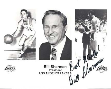 Bill Sharman Autographed Lakers 8" x 10" Photograph (Unframed)