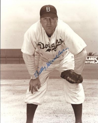 Billy Herman Autographed Brooklyn Dodgers 8" x 10" Photograph Deceased Hall of Famer (Unframed)