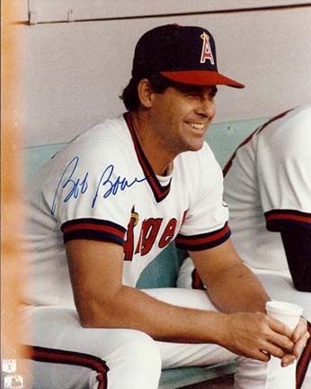 Bob Boone Autographed California Angels 8" x 10" Photograph (Unframed)
