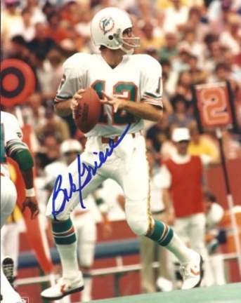 Bob Griese Autographed Miami Dolphins 8" x 10" Photograph Hall of Famer (Unframed)
