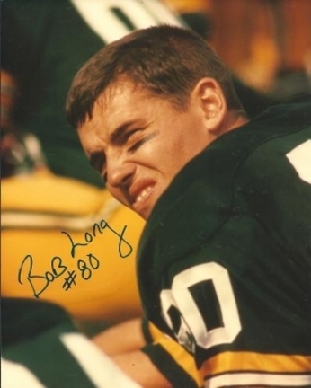 Bob Long Autographed Green Bay Packers 8" x 10" Photograph (Unframed)