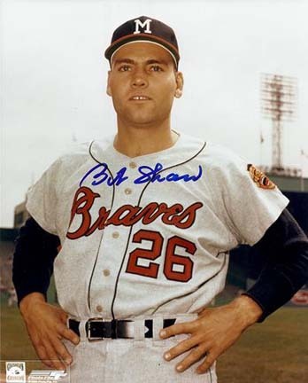 Bob Shaw Autographed Milwaukee Braves 8" x 10" Photograph (Unframed)