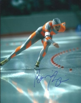 Bonnie Blair Autographed Skating 8" x 10" Photograph (Unframed)
