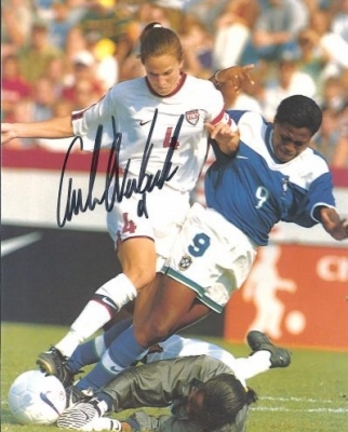 Carla Overbeck Autographed Soccer 8" x 10" Photograph (Unframed)