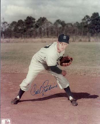 Carl Erskine Autographed Brooklyn Dodgers 8" x 10" Photograph (Unframed)