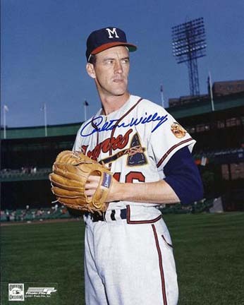 Carlton Willey Autographed Milwaukee Braves 8" x 10" Photograph (Unframed)