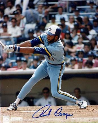 Cecil Cooper Autographed Milwaukee Brewers 8" x 10" Photograph (Unframed)