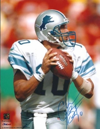 Charlie Batch Autographed Detroit Lions 8" x 10" Photograph (Unframed)