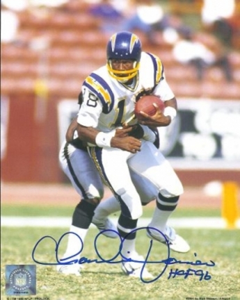 Charlie Joiner Autographed San Diego Chargers 8" x 10" Photograph Hall of Famer (Unframed)