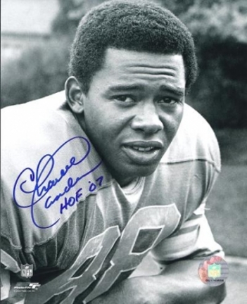 Charlie Sanders Autographed Detroit Lions 8" x 10" Photograph Hall of Famer (Unframed)
