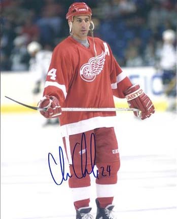 Chris Chelios Autographed Detroit Red Wings 8" x 10" Photograph Future Hall of Famer (Unframed)