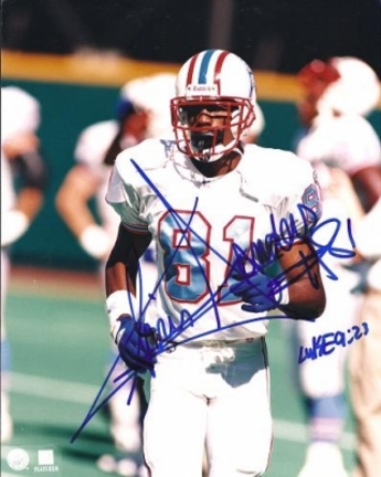 Chris Sanders Autographed Houston Oilers, Titans 8" x 10" Photograph (Unframed)