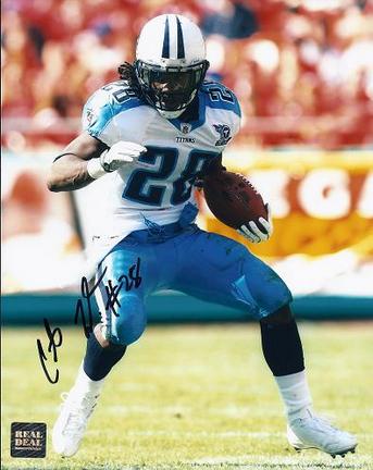 Chris Johnson Autographed Tennessee Titans "Running" 8" x 10" Photograph (Unframed)
