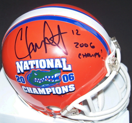Chris Leak Autographed National Championship Logo Limited Edition Mini Helmet with "2006 CHAMPS!" Inscription
