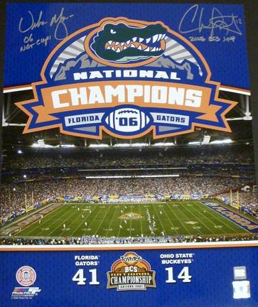 Chris Leak and Urban Meyer Dual Autographed Florida Gators National Championship 16" x 20" Photograph with &qu