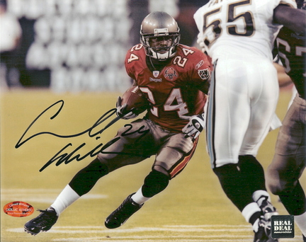 Carnell "Cadillac" Williams Autographed "Action" 8" x 10" Photograph (Unframed)