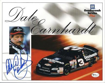 Dale Earnhardt Sr. "Car and Driver" Autographed 8" x 10" Photograph (Unframed)