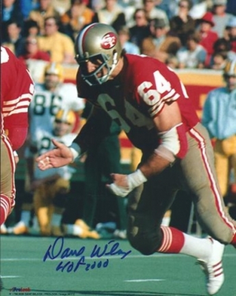 Dave Wilcox Autographed San Francisco 49ers 8" x 10" Photograph Hall of Famer (Unframed)