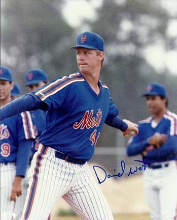 David West Autographed New York Mets 8" x 10" Photograph (Unframed)