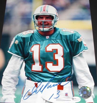 Dan Marino Autographed Miami Dolphins 8" x 10" Throwback Portrait Photograph (Unframed)
