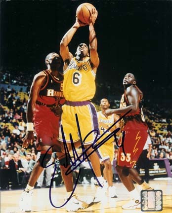 Eddie Jones Autographed Los Angeles Lakers 8" x 10" Photograph (Unframed)