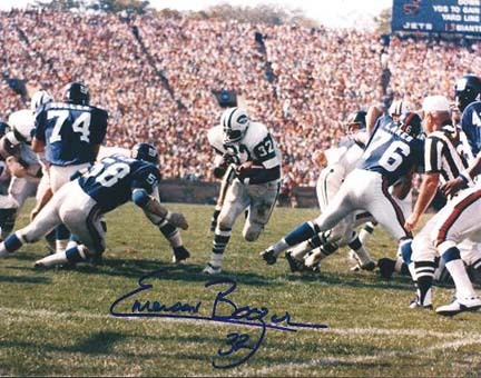 Emerson Boozer Autographed New York Jets 8" x 10" Photograph (Unframed)