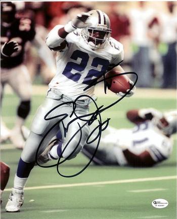 Emmitt Smith Autographed Dallas Cowboys 8" x 10" Photograph (Unframed)